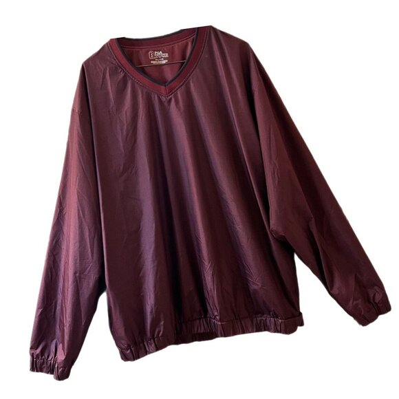 PGA TOUR Jacket Adult XL V-Neck Pullover Windbreaker Golf Coat Mens Purple Black - Picture 1 of 14